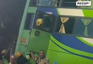 மதுரையில் ஆம்னி பஸ், அரசு பஸ் நேருக்கு நேர் மோதியதில் 5 பேர் பலி