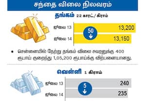  சந்தை விலை நிலவரம்:தங்கம்/ வெள்ளி