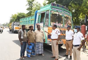 கடலுார் மாநகருக்குள் கனரக வாகனங்களுக்கு... தடை:போக்குவரத்து நெரிசலை தவிர்க்க நடவடிக்கை