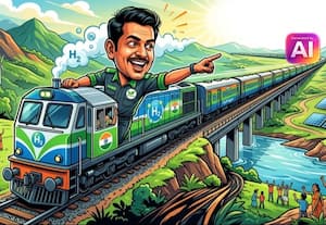   ஹைட்ரஜன் ரயில் திட்டத்தில் இந்தியா  பெரும் சாதனை!உலகின் மிக நீண்ட ரயில் இயக்கி சாதனை