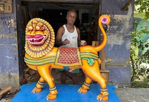  மாகாளியம்மன் கோவிலுக்கு புதிய சிம்ம வாகனம் தயார்