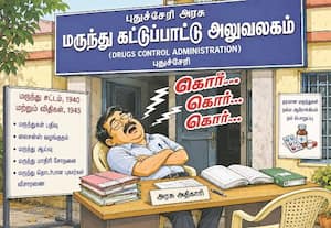  புதுச்சேரியில் போலி மருந்து மாபியாக்கள் மருந்து கட்டுப்பாட்டு துறை மீது   சந்தேக ரேகை