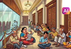  அமைச்சர்களின் அறைகள் முன் தரையில் அமரும் மக்கள்: இருக்கை வசதி ஏற்பாடு செய்யாததால் அவதி