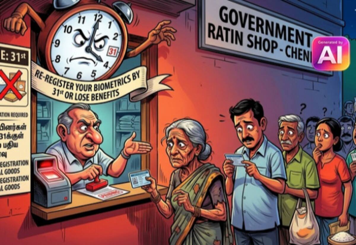குடும்ப உறுப்பினர்கள் கைரேகை 31க்குள் ரேஷனில் பதிய உத்தரவு
