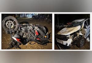  டூ- - வீலர் மீது கார் மோதல் 3 வாலிபர்கள் உயிரிழப்பு