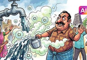 குடிநீரில் குளோரின் அதிகம் கலப்பு: காரைக்குடி மக்கள் குடிக்க முடியாமல் தவிப்பு