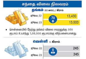 சந்தை விலை நிலவரம்: தங்கம்/வெள்ளி