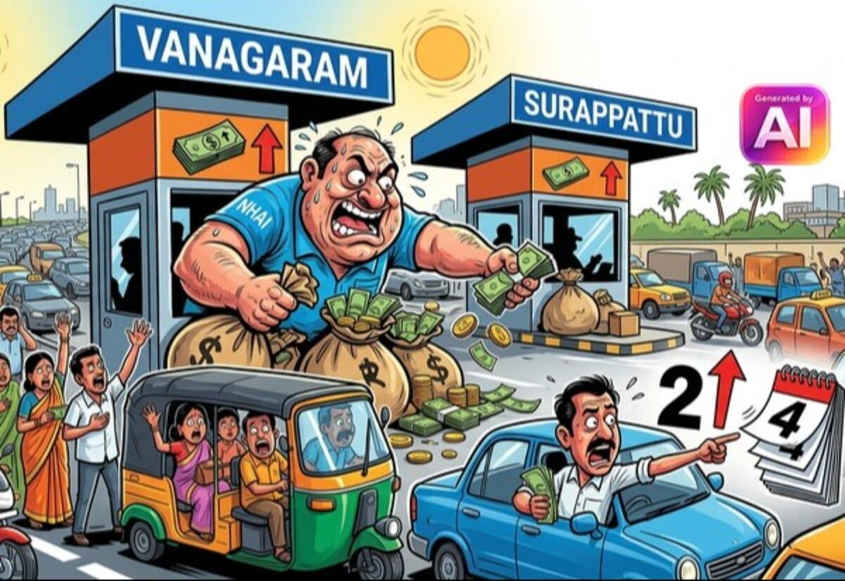 சுங்கச்சாவடிகளில் கட்டணம் உயர்வு 4 மாதங்களில் 2வது முறையாக அமல்
