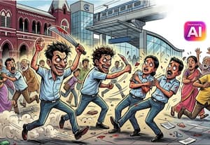 சென்னை சென்ட்ரல் அருகே ‘போதை’ மாணவர்கள் வெறியாட்டம் இருவருக்கு வெட்டு; மக்கள் அலறியடித்து ஓட்டம்