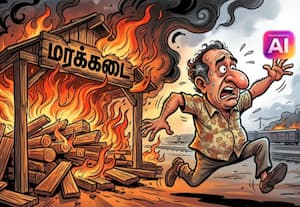  மரக்கடையில் தீ விபத்து