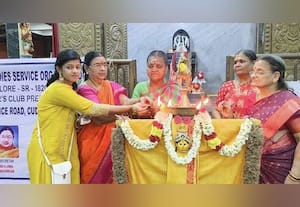  ராகவேந்திரா கோவிலில் திருவிளக்கு பூஜை
