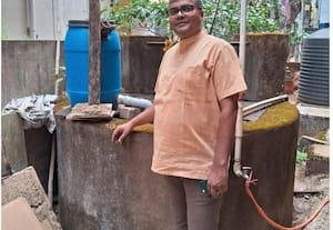 மழை நீரை சேகரிக்கும் ஹரிஷ்