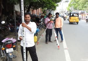  சாலைகள் அளவீட்டு பணி காஞ்சிபுரத்தில் தொடக்கம்