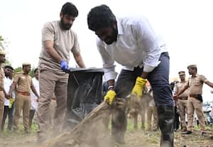 மதுரை வைகை ஆற்றில் தூய்மைப்பணி; குப்பைகளை அகற்றிய அண்ணாமலை