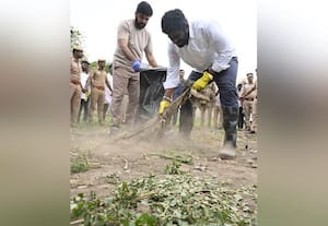  வைகையை சுத்தம் செய்த அண்ணாமலை