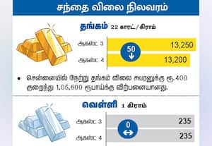 சந்தை விலை நிலவரம்:தங்கம் / வெள்ளி