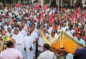  காரைக்குடி சகாயமாதா சர்ச் விழா கொடியேற்றம்