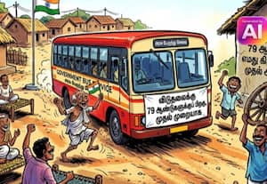  நாடு சுதந்திரம் அடைந்து 79 ஆண்டுகளுக்கு பின் கிராமத்துக்கு அரசு பஸ் சேவை