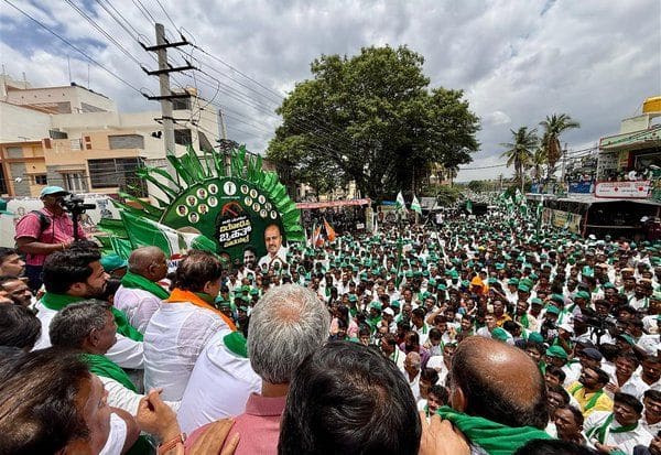  பிடதி டவுன்ஷிப் திட்டத்திற்கு எதிராக பாதயாத்திரை துவக்கம் பா.ஜ., - ம.ஜ.த., தலைவர்கள் பங்கேற்பு