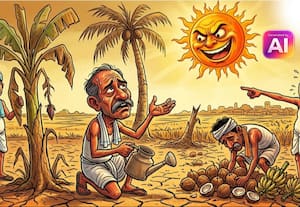 தவிப்பு: கோடை வெயிலால் கருகும் வாழை, தென்னை: வருவாயின்றி விவசாயிகளுக்கு பாதிப்பு