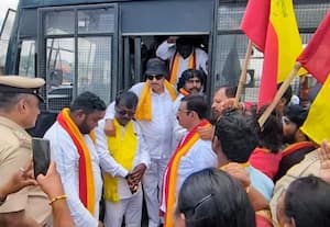 தமிழக எல்லையில் ஆர்ப்பாட்டம்; வாட்டாள் நாகராஜ் உள்ளிட்டோர் கைது