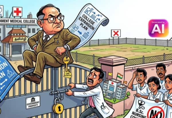 அரசு மருத்துவக்கல்லுாரிக்கு கூடுதல் நிலம் வழங்க ﻿ தயக்கம்: பி.எஸ்.சி., நர்சிங் துவங்க முடியாமல் மாற்றம்