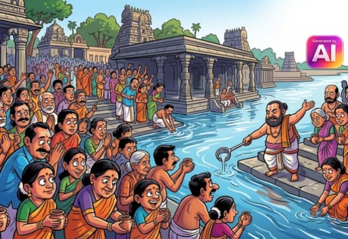 ஆடி அமாவாசையை முன்னிட்டு கூடுதுறையில் குவிந்த மக்கள்