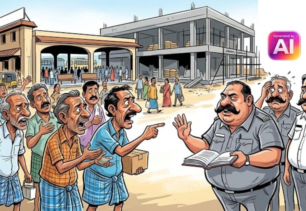 பஸ் ஸ்டாண்ட் கடைக்காரர்களுடன் மாநகராட்சி அதிகாரிகள் ஆலோசனை