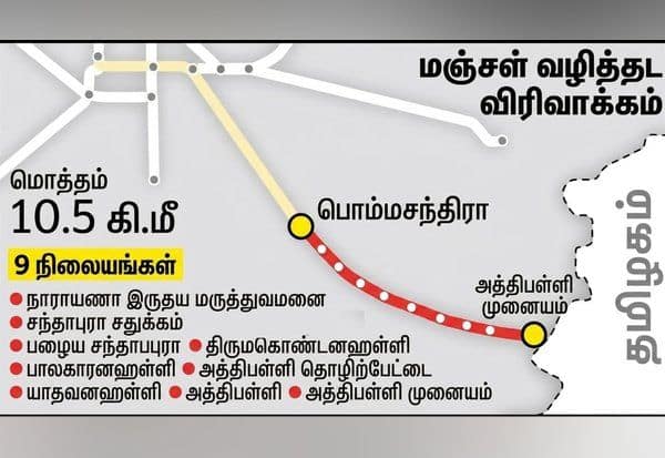  மெட்ரோ ரயில் சேவை அத்திப்பள்ளிக்கு நீட்டிப்பு