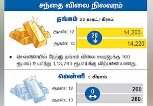 சந்தை விலை நிலவரம் : தங்கம் / வெள்ளி