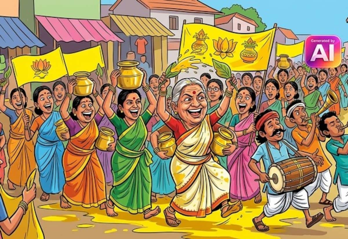 இந்து அன்னையர் முன்னணி சார்பில் பிரமாண்ட மஞ்சள் நீர் ஊர்வலம்