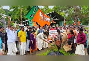  மலம்புழா பூங்கா பணியை கண்டித்து பா.ஜ., போராட்டம்