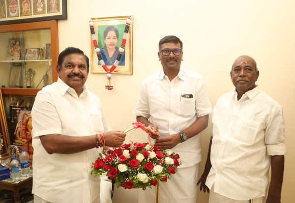 இபிஎஸ் தொகுதி தவெக வேட்பாளர் அதிமுகவில் ஐக்கியம்!