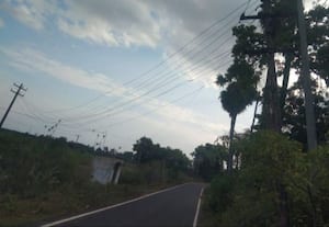 தாழ்வாக செல்லும் மின்கம்பிகள் வாகன ஓட்டிகள் விபத்து அச்சம்