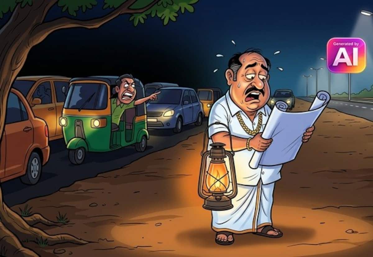 பழைய சேலம் சாலையில் மின் விளக்குகள் தேவை