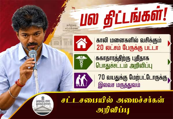 சட்டசபையில் அமைச்சர்கள் பல திட்டங்கள் அறிவிப்பு!