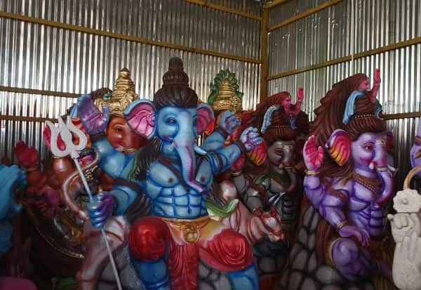  விநாயகர் சதுர்த்திக்கு தயாராகும் 'சிக்ஸ் பேக்' சுவாமி சிலைகள்