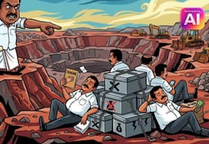 மூடப்பட்ட குவாரிகளுக்கு அபராதம் விதிக்காததால் ﻿ வருவாய் இழப்பு: அமைச்சர் ஆய்வு செய்தும் அலட்சியத்தில் அதிகாரிகள்