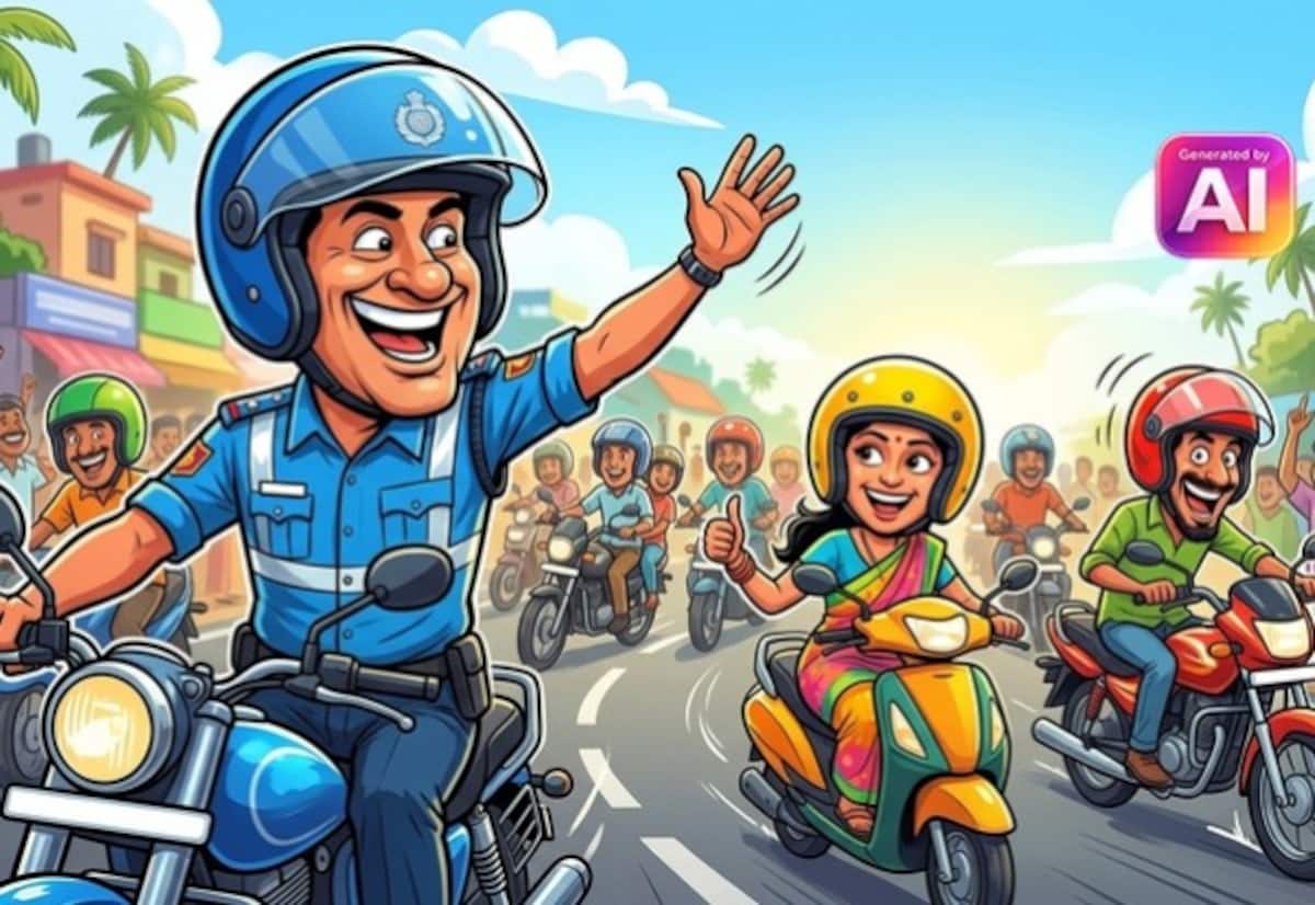 ப.வேலுாரில் போலீசார் சார்பில் தலைக்கவச விழிப்புணர்வு பேரணி