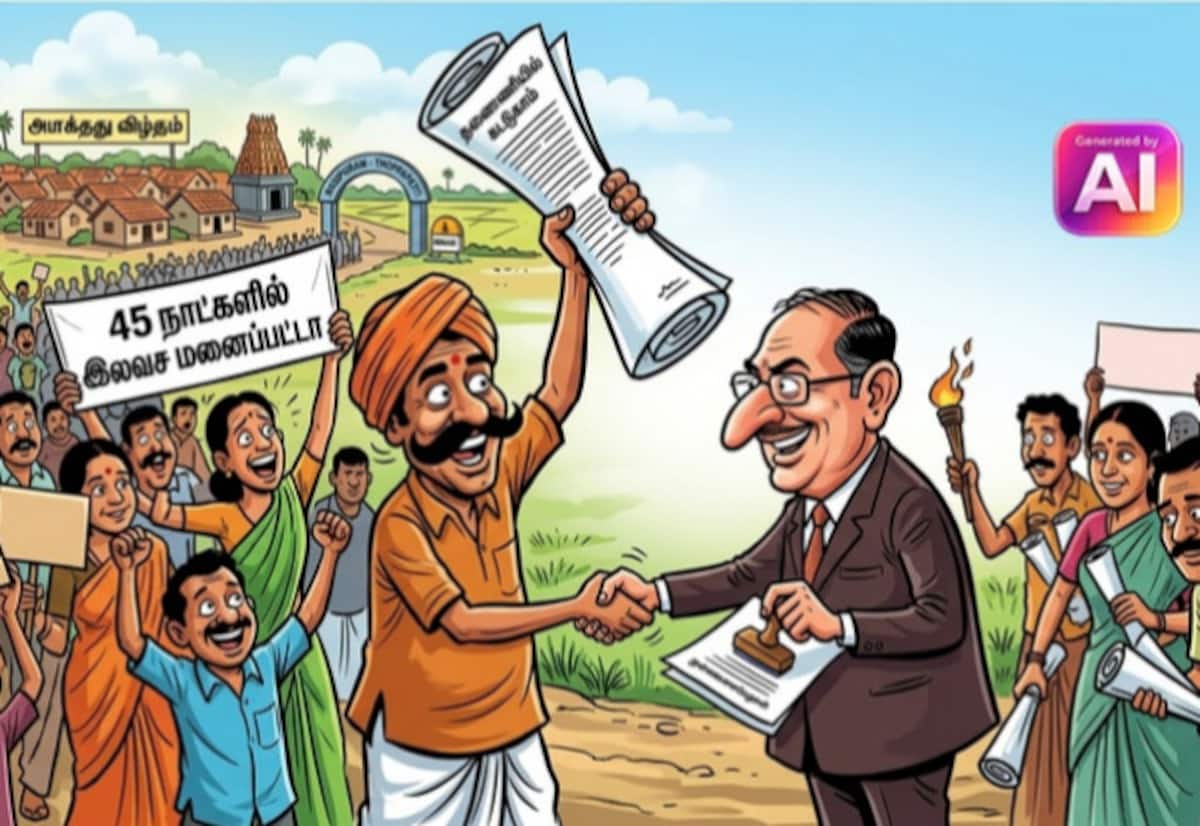 இலவச மனைப்பட்டா பேச்சுவார்த்தையால் நடக்க இருந்த காத்திருப்பு போராட்டம் ரத்து