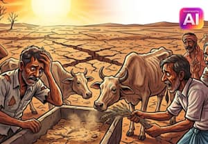 வறட்சியால் கால்நடைகளுக்கு தீவனம் கிடைப்பதில் ﻿ பற்றாக்குறை:  மானிய விலையில் வைக்கோல் வழங்க கோரிக்கை