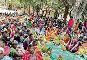 வேடியப்பன் கோவிலில்  முளைப்பாலிகை  ஊர்வலம்