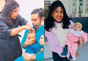  குட்டி பாப்பாவுக்கு மொட்டை போடறதுன்னா சும்மாவா!