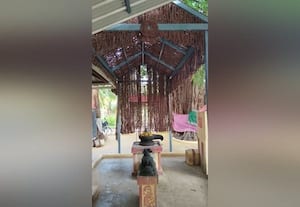  அகத்தீஸ்வரருக்கு ருத்ராட்ச பந்தல்