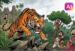  ஹம்பி வனப்பகுதியில் புலியால் பீதி