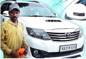  'டொயோடா பார்ச்சூனர்' காரில் பணிக்கு வரும் துப்புரவு பணியாளர்