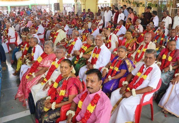  70 தம்பதிகளுக்கு சதாபிஷேக விழா