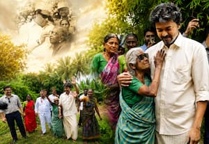 கண்ணாடி வழங்கிய விஜய்; கொஞ்சி மகிழ்ந்த மூதாட்டி