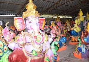  விநாயகர் சிலை தயாரிப்பு பணி தீவிரம்