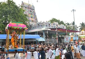 பிள்ளையார்பட்டியில் கஜமுக சூரசம்ஹாரம்:  ஆயிரக்கணக்கான பக்தர்கள் பங்கேற்பு